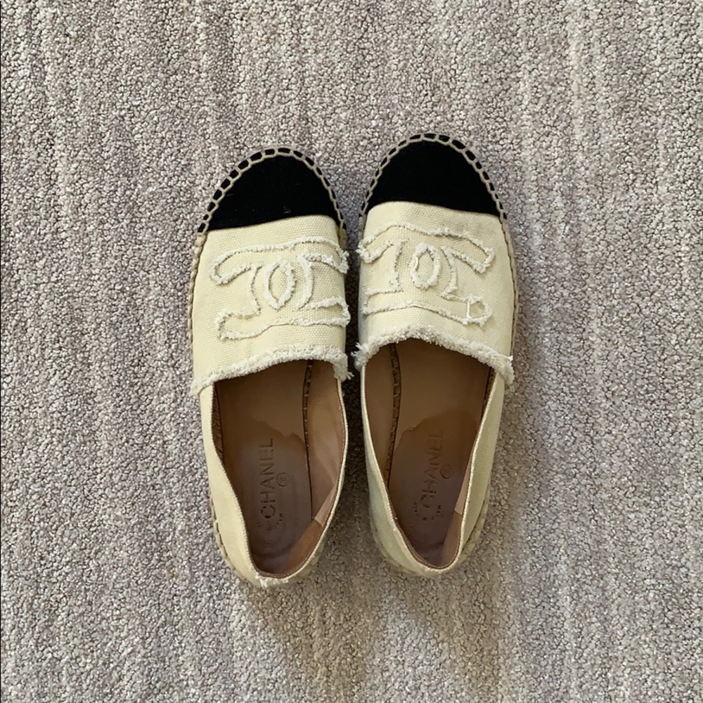Chanel two tone espadrilles